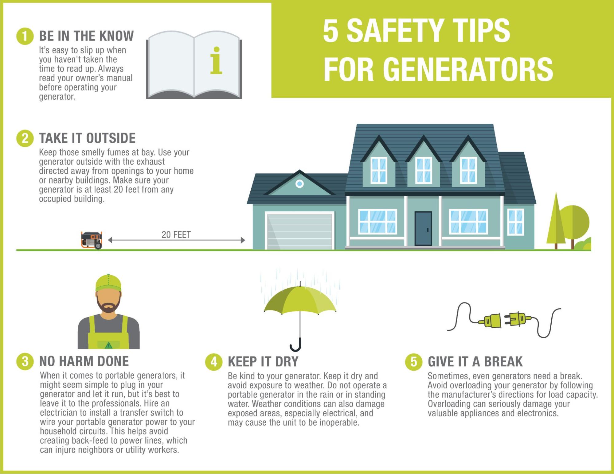 Safety tips for portable generators