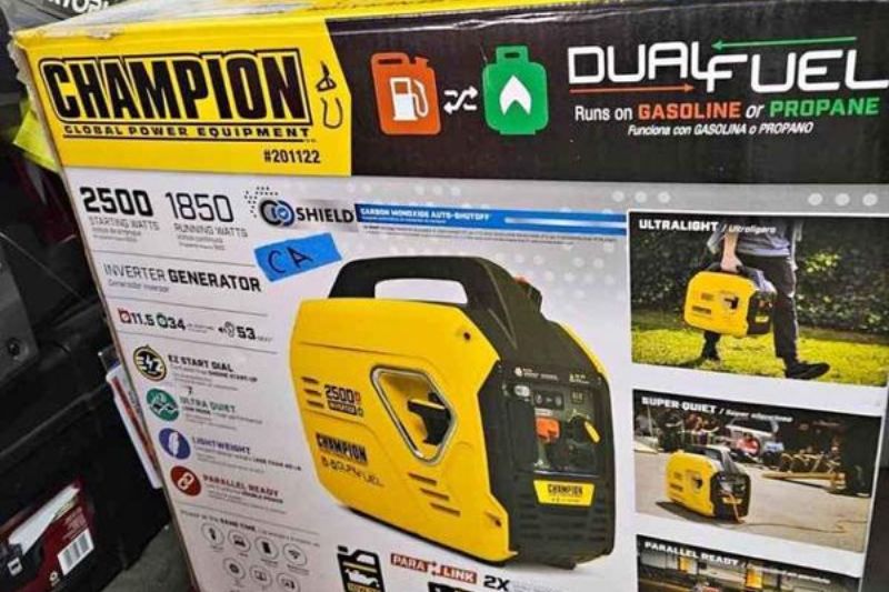 Champion operates quietly, with many models below 53 dBA