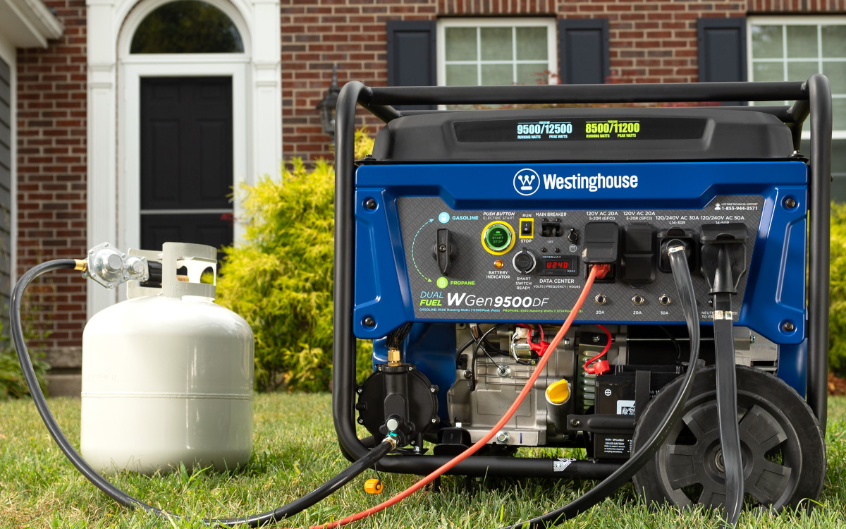 The Westinghouse WGen9500TFc Dual Fuel Portable Generator