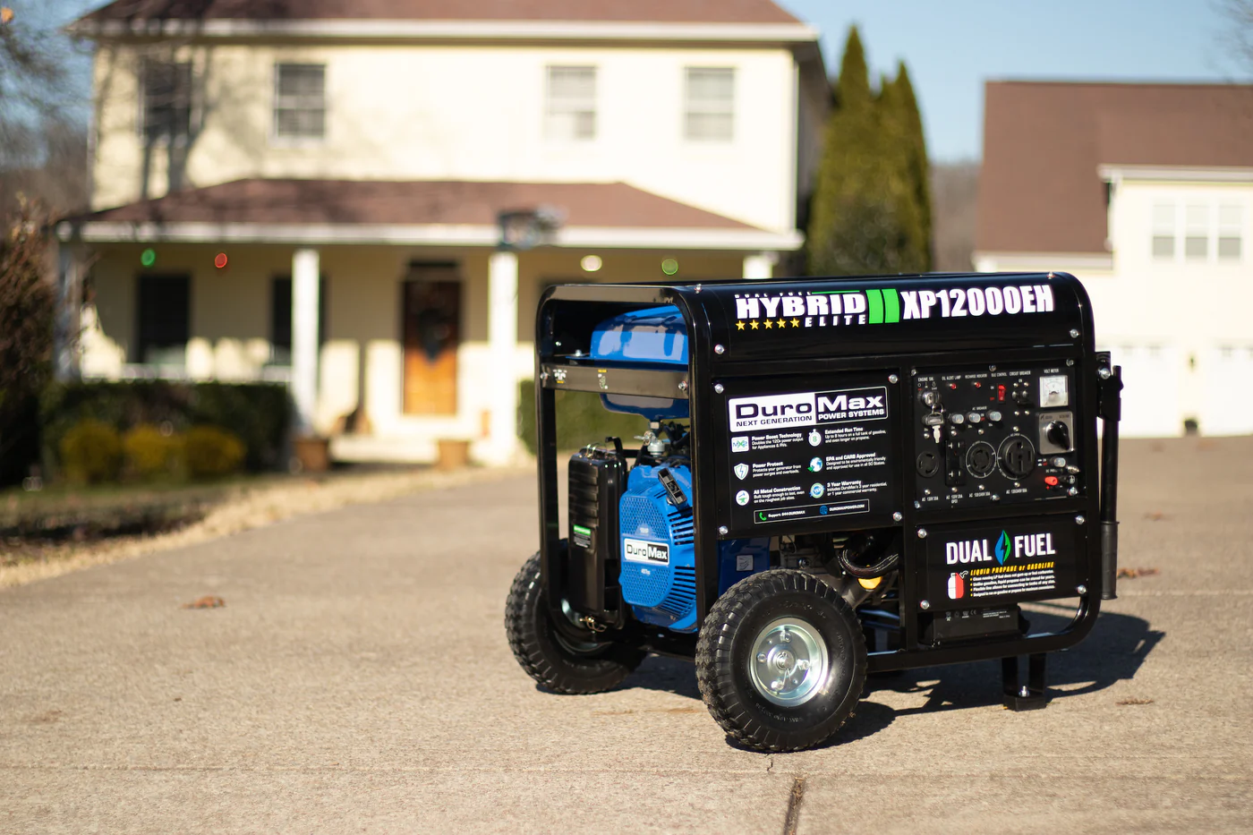 DuroMax XP12000EH Dual Fuel Portable Generator